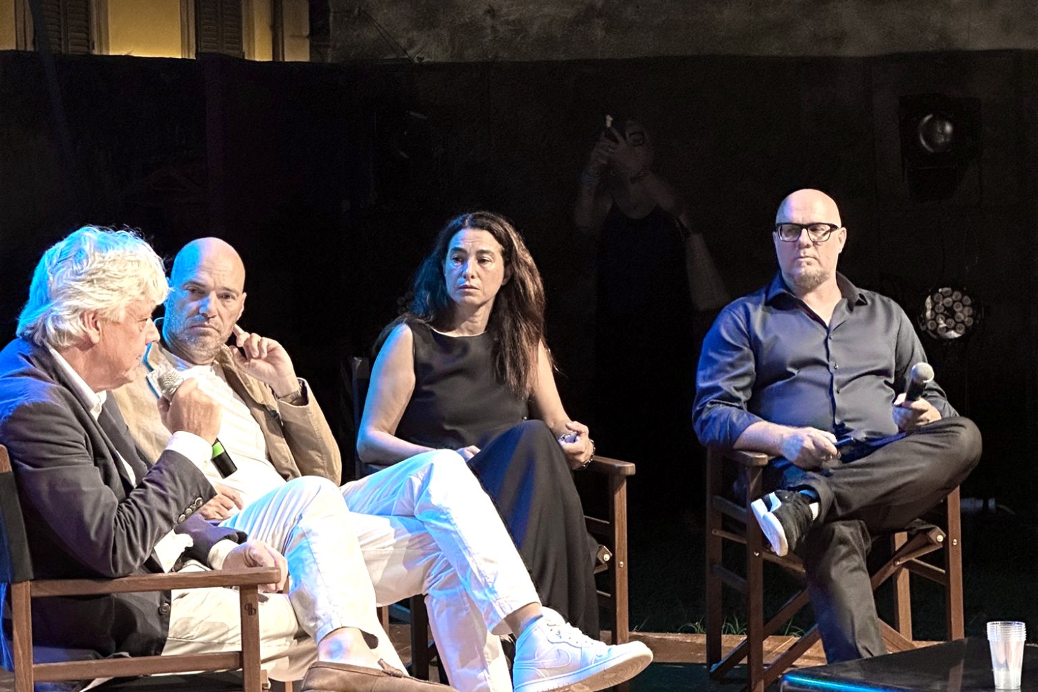 Claudio Francesconi, Annalisa Bugliani per l'evento di Nicola Lattanzi e Andrea Pezzi a Pietrasanta Cult