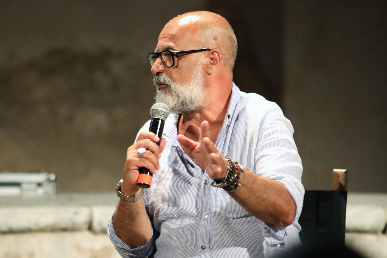Luca Beatrice durante Patrizia Sandretto Re Rebaudengo a Pietrasanta Cult