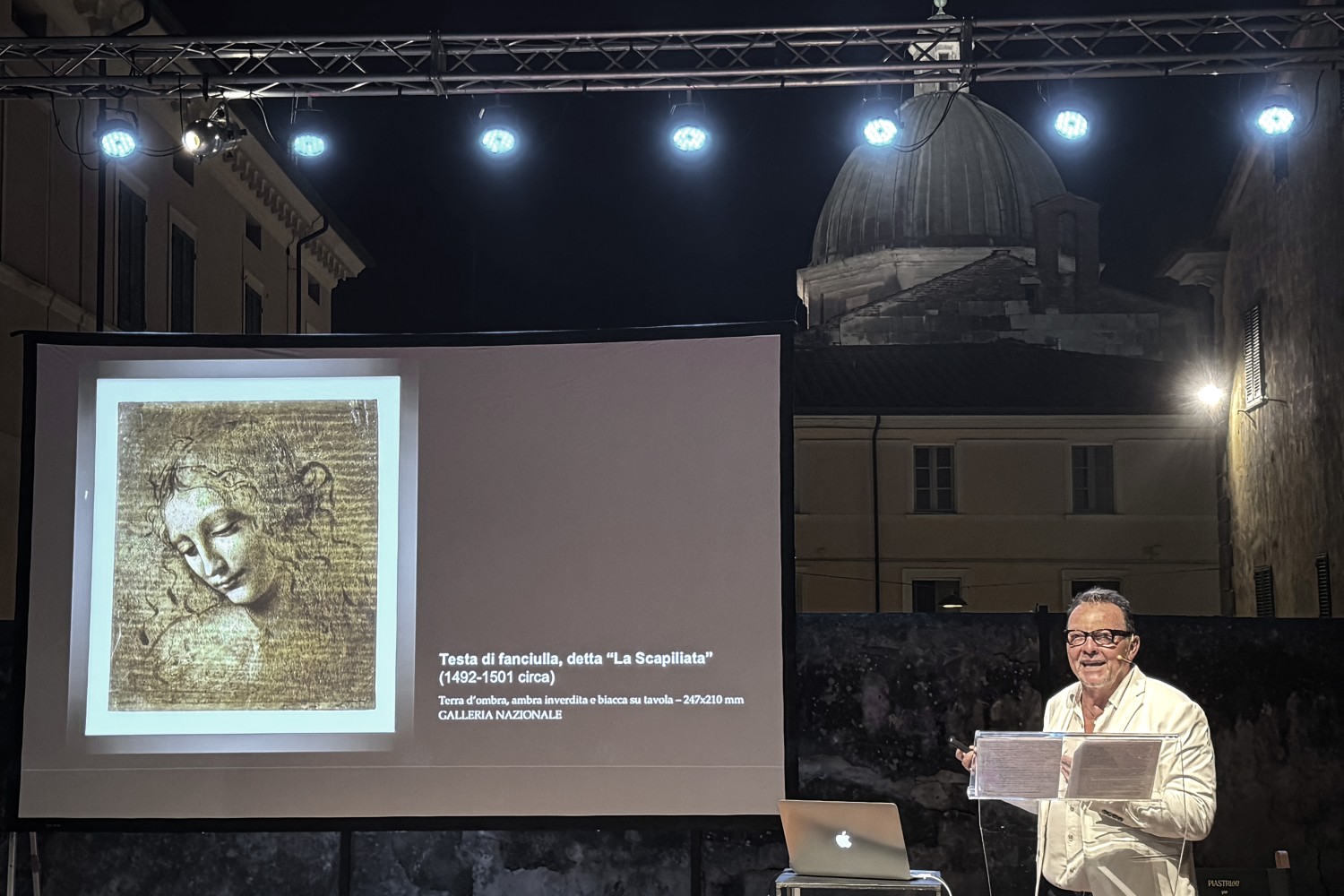 Pietro Marani presenta la sua conferenza su Leonardo Da Vinci per Pietrasanta Cult
